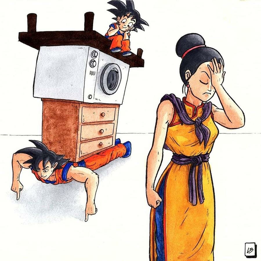 illustration, quotidien, confinement, linda bouderbala, dragon ball z