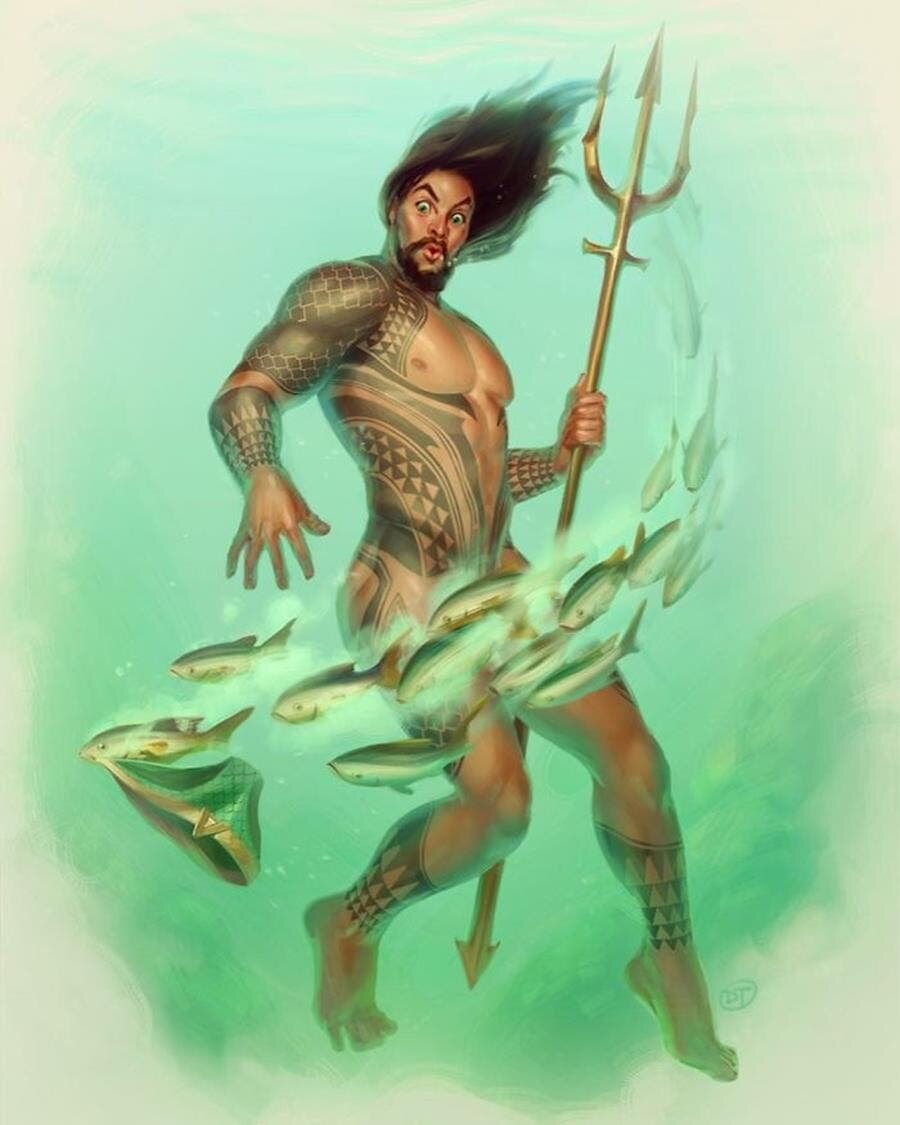 super-héros, pin-up, aquaman