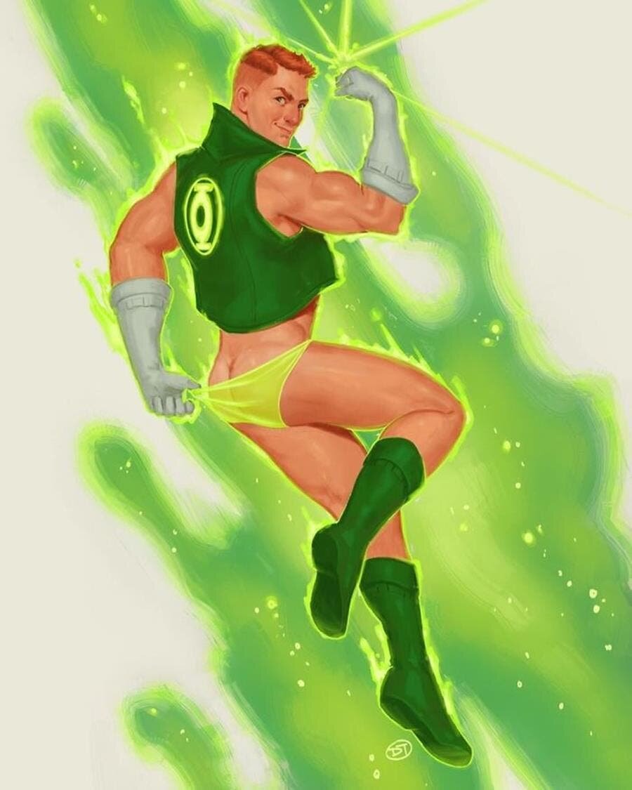 super-héros, pin-up, green lantern