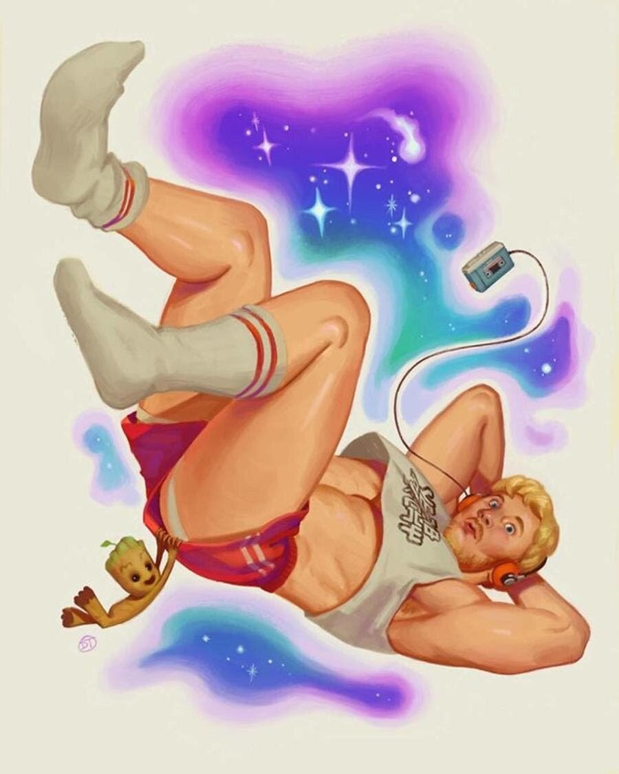 super-héros, pin-up, star lord