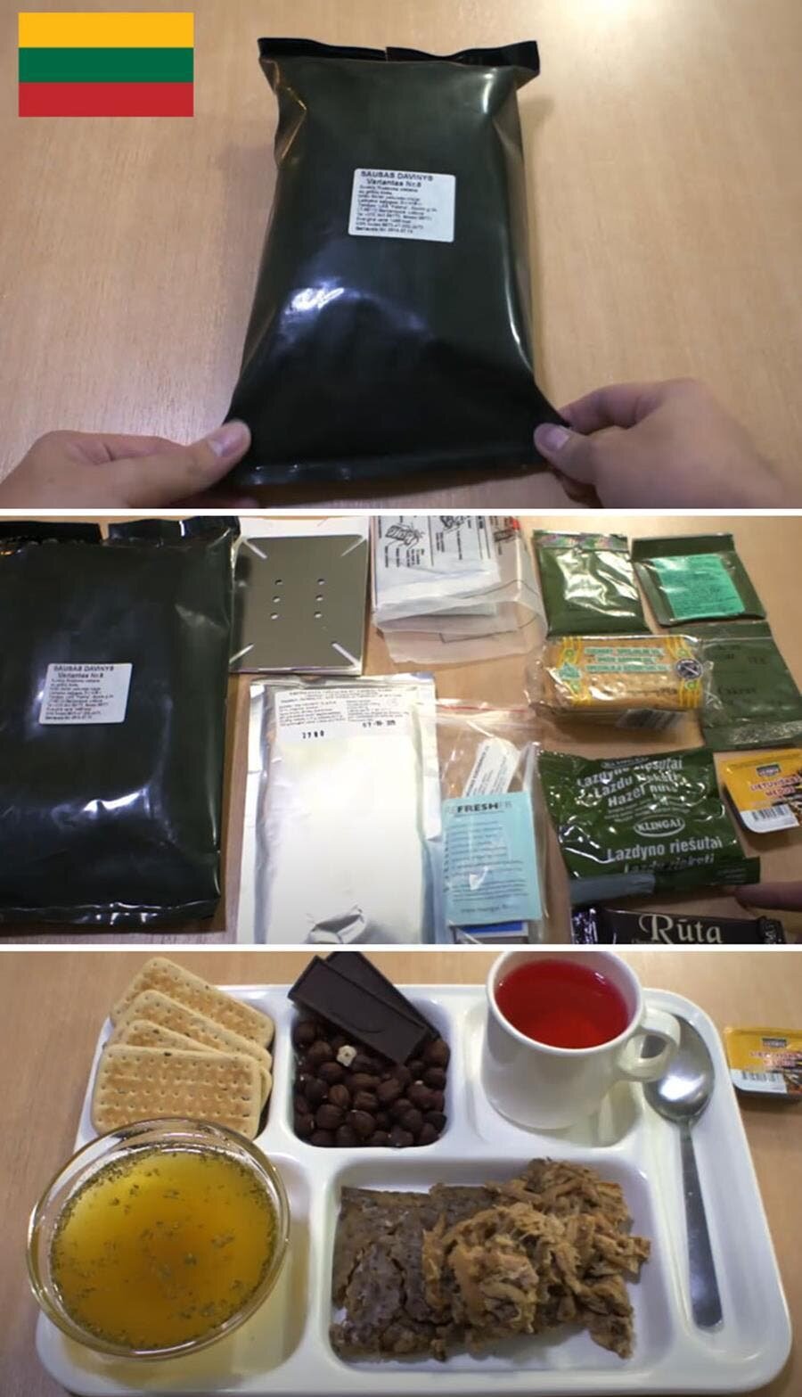 rations militaires, repas, nourriture, armée, soldat, lituanie