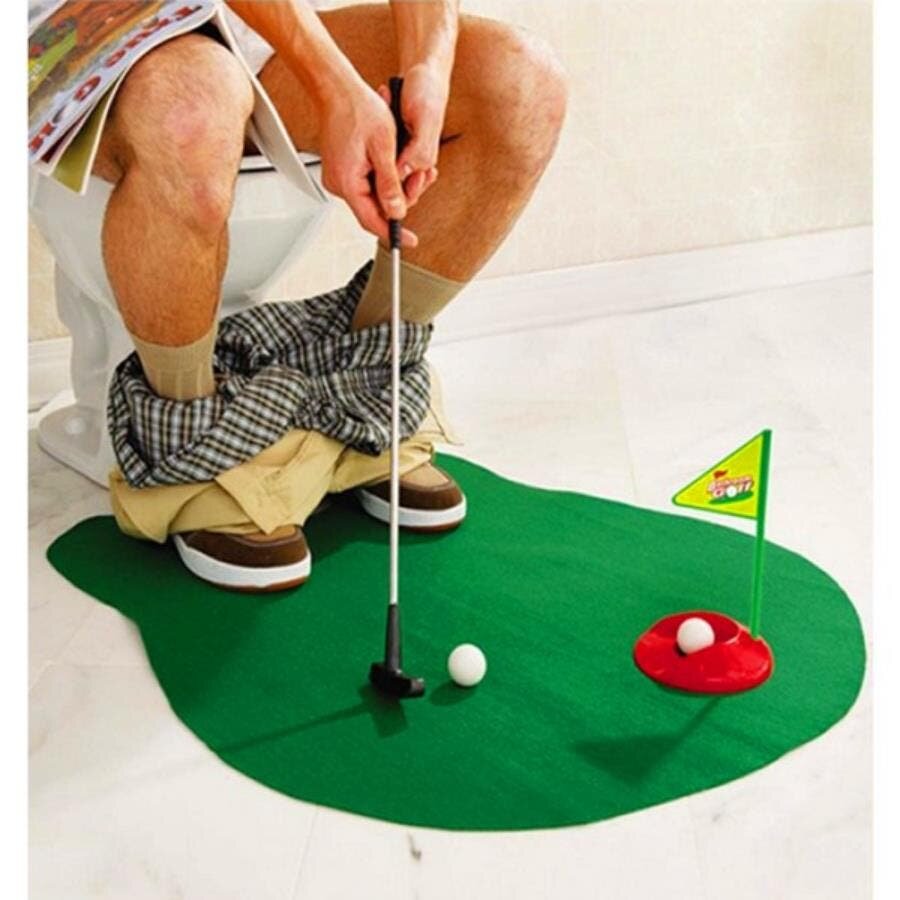 mini-golf, toilette, golf, pause