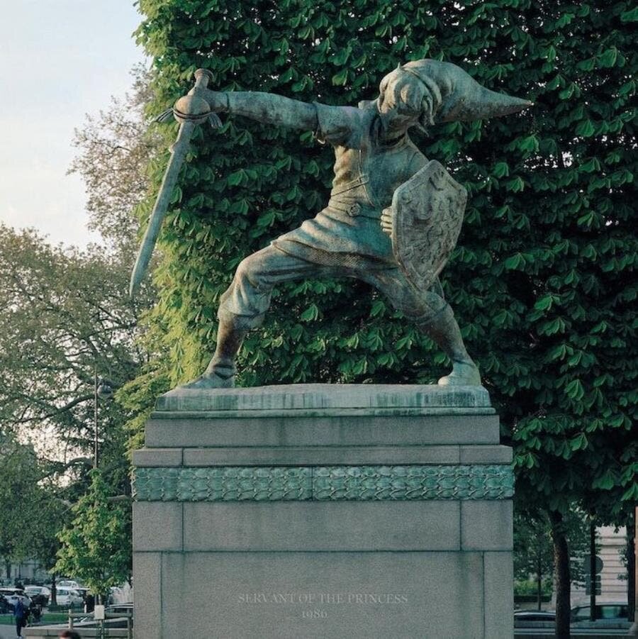 Link, statue, paris, remplacée, Benoit Lapray, personnage