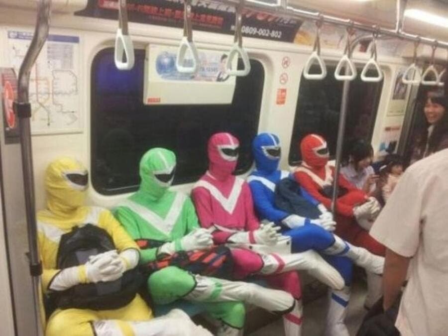 power, ranger, assis, métro, ligne