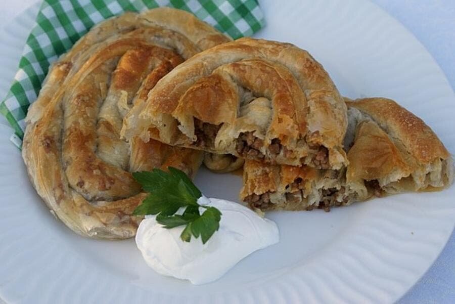 burek, street, food, nourriture, miam, feuilletÃ©