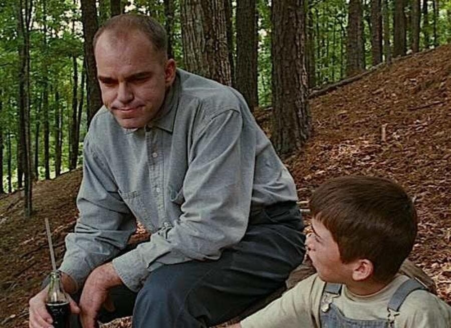 homme enfant forêt