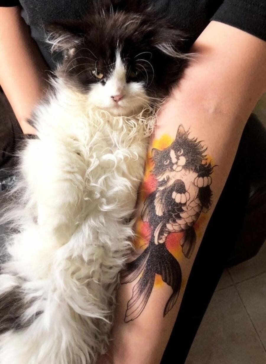 chat tatouage