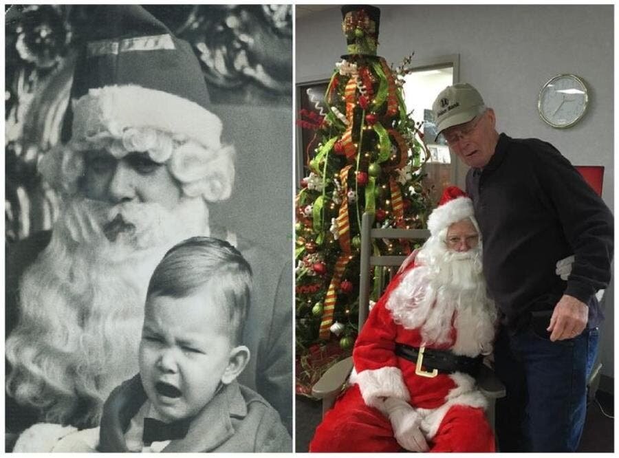 homme vieux père noël