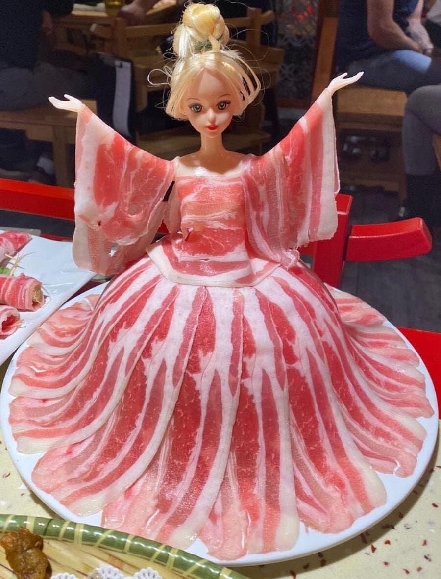 Barbie viande tranches