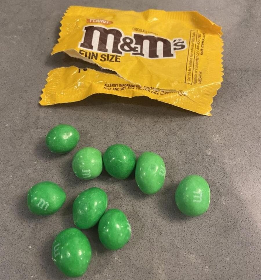 m&m's vert