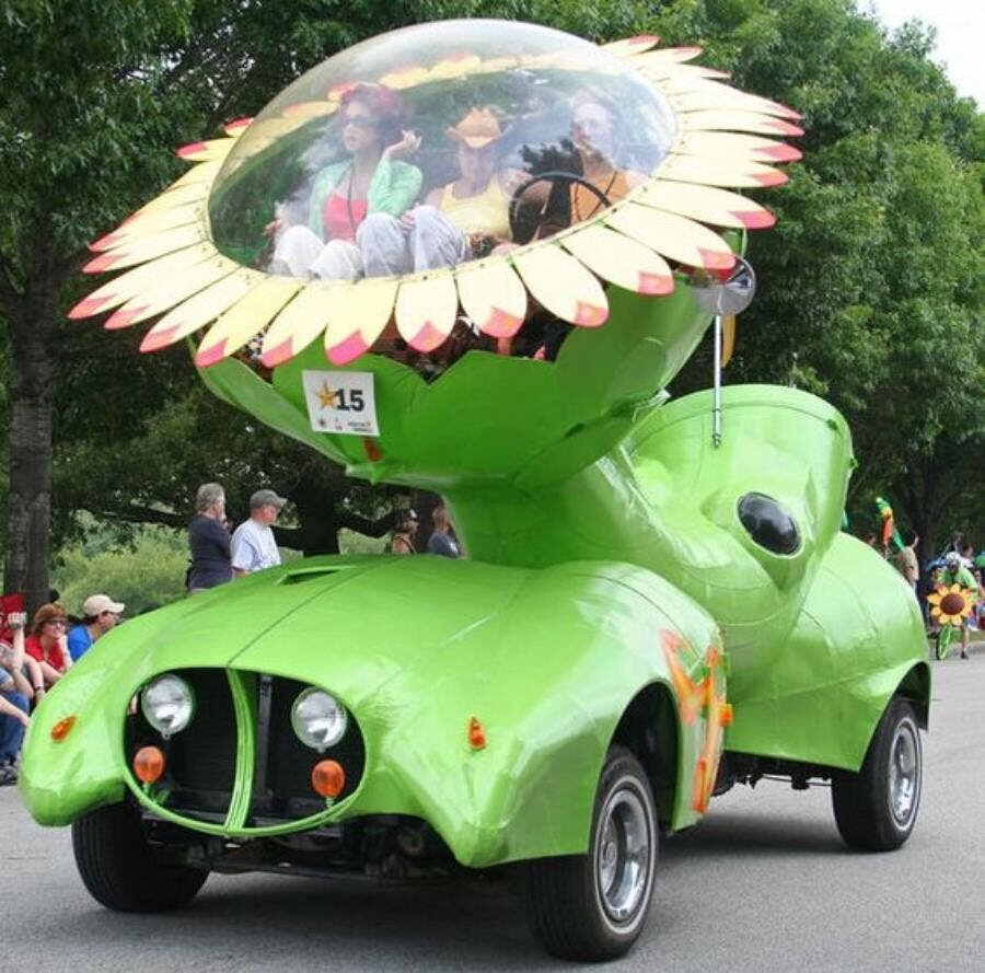 voiture fleur 