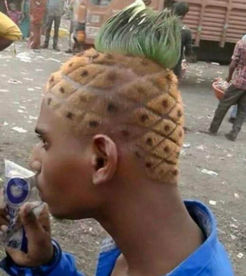 coiffure ananas cheveux