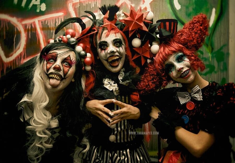 clowns joyeux maquillage