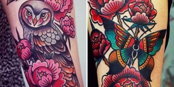 Thumb Tattoo Faune Flore Couleurs