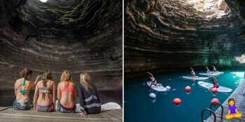 Yoga Paddleboard Dans Homestead Crater Etats Unis Couverture