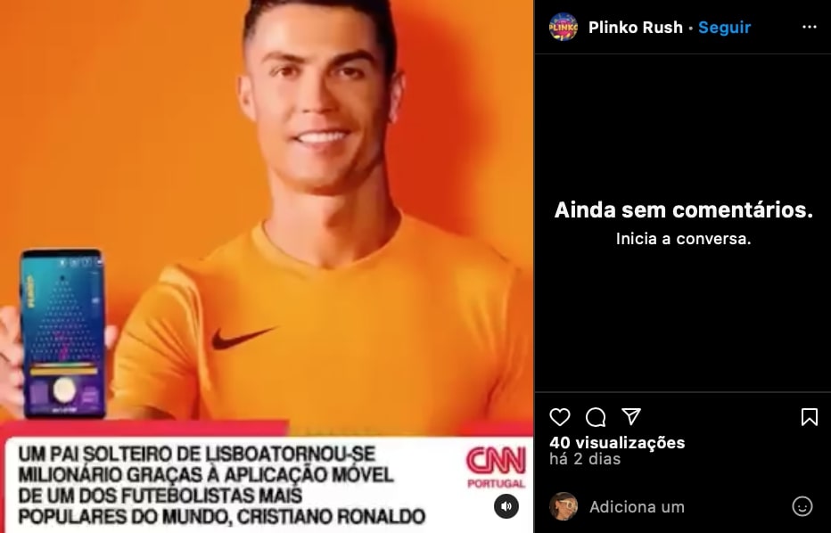 arnaque plinko avec ronaldo
